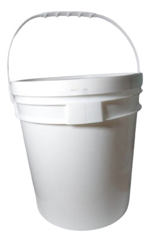 Vilut 10 Liter White Plastic Bucket with Airtight Lid - Pack of 5 3