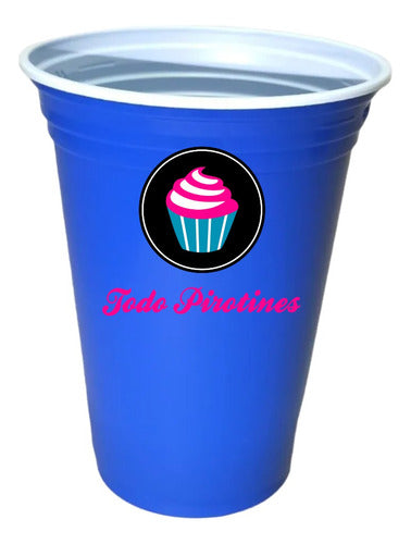 300 Blue Imported American Plastic Cups 400 ml 2