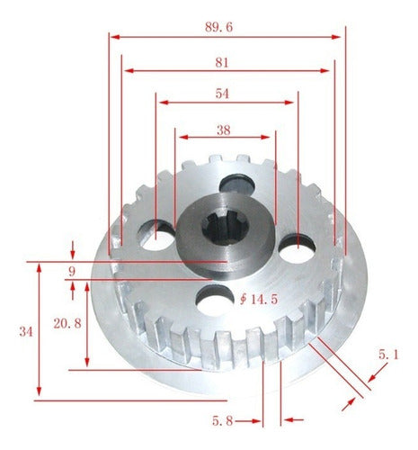 Plato Y Presión Embrague P/ Honda Wave 100 / C100 Biz W W St 4