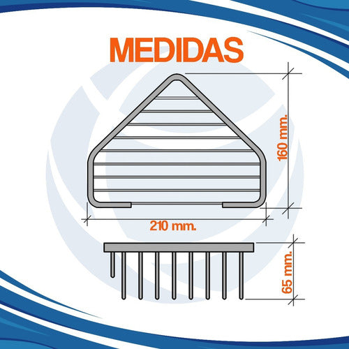 Cima Esquinero Triangular Simple Cromado Rejilla Baño Pared Cima 1