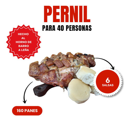 Pernil Combo for 40 People + Bread Rolls + Choice of Sauces 0