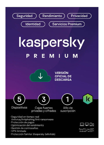 Kaspersky Antivirus Premium 5 Devices for 1 Year 0