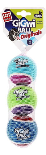 GiGwi Original Dog Toy. X3 Tennis Balls Size L 0