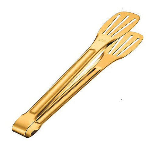 Decotech Multi-Purpose Kitchen Tongs 28cm Ice Fried Serving Gold 0