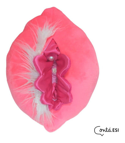 Fabric Handcrafted Fabric Vulva with Removable Clitoris 1