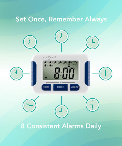 Tabtime Pill Timer with 8 Alarms per Day 1