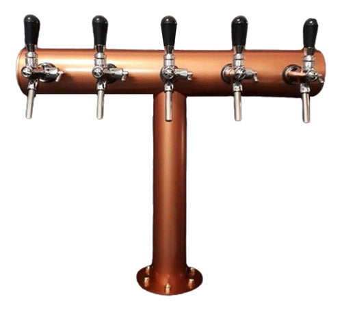 Brewery Supplies Pilón T for 5 Faucets - New!! Beer Faucets Not Included 0