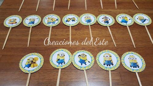 Toppers Para Cupcakes Minions O Personaje Que Quieras X10 1