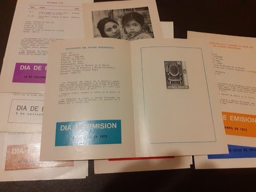 Lote 8 Avisos De Emisión Sin Estampilla. Año 1973 1