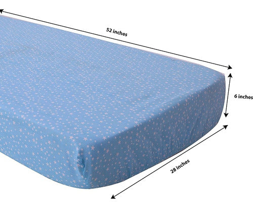 Bacati Space Crib Hojas Ajustadas (estrellas Azules) 1