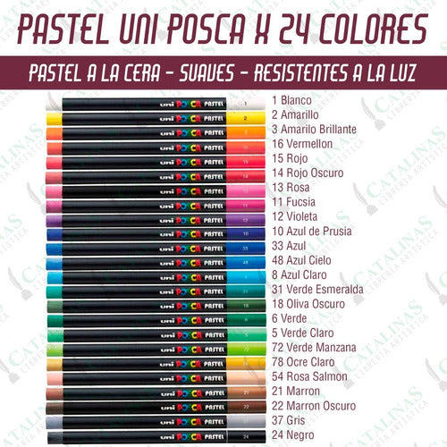 Uni-ball Pastels Posca Set of 24 Colors 3