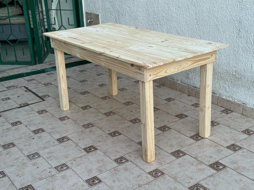 Solid Pine Wood Dining Table 180x80 Kitchen by Muebles-de-Campo 2