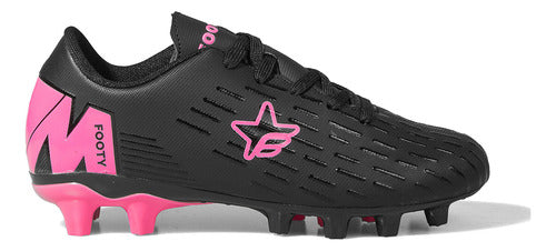 Footy Girls Field Boots 3027B Black Pink 0