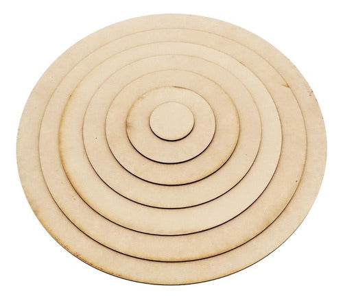 Set of 12 Laser-Cut 30cm MDF Circles 1