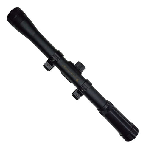 Mira Telescopica 4x20 Rifle Aire Comprimido 5.5 + Montajes 2