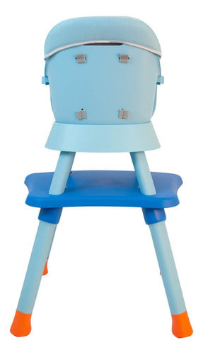 Premium 5 in 1 Baby Table High Chair - Blue 7