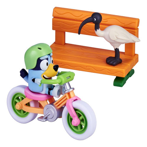 Moose Bluey Bicycle Ride Figurine with Accessory 17356 1