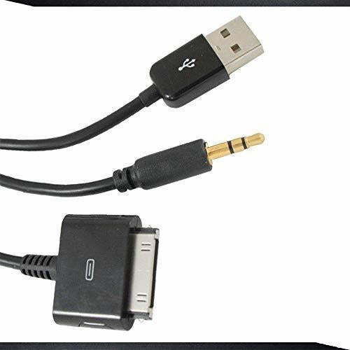 JIMAT USB Apple 30-Pin to USB AUX Dock Connector to 3.5mm Jack Cable 5