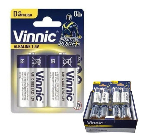 Vinnic D Alkaline Batteries - 16 Units Long-Lasting Energy 1