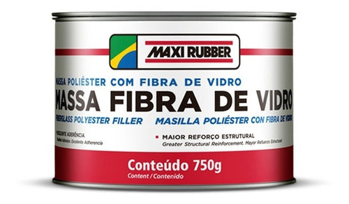 Masilla Poliester Con Fibra De Vidrio 750 Gms + Catalizador 0