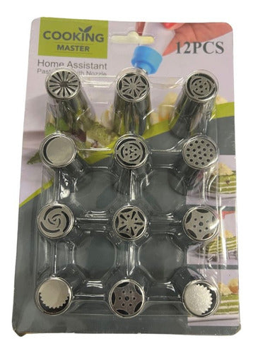 Levys Bazar Set of 12 Russian Decorating Nozzles - Stainless Steel Pastry Tips 0