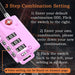 Forge TSA Approved Cable Luggage Locks, 2 Pink Locks, Re-settable Combination With Alloy Body 6