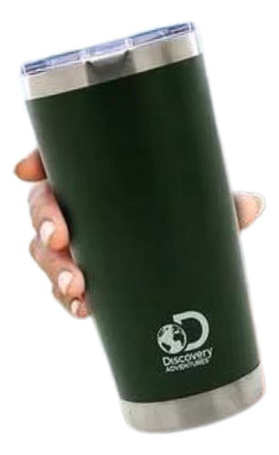 600ml Double-Walled Stainless Steel Thermal Mug by Trendy Store - Green 0