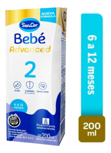 SanCor Bebé 2 Advanced 200ml Pack X 12 Unidades 1