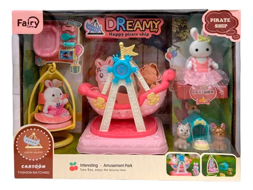 BAY DREAMY Playset Bay Dreamy Familia Conejos Barco Pirata 0