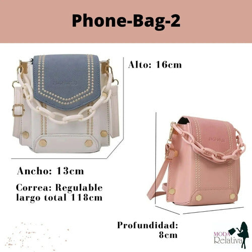 Moda_Relativa Bandolera Mini Phone Bag Cartera Billetera Mujer 1