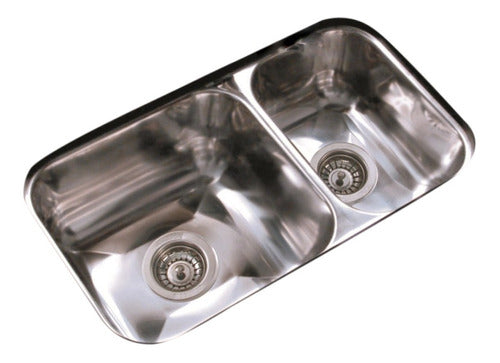 Johnson Double Kitchen Sink Stainless Steel R37/18 CR Dobl 0