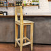 High Breakfast Bar Stool Solid Wood Removable Backrest 45