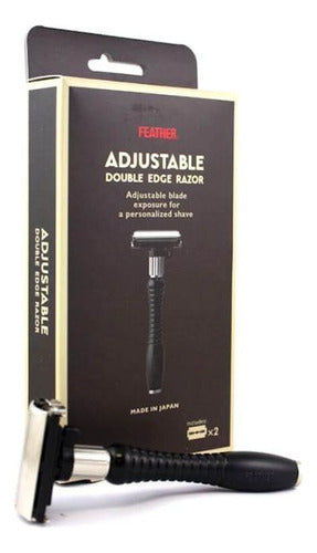 Feather Afeitadora Adjustable Double Edge Razor Black 0