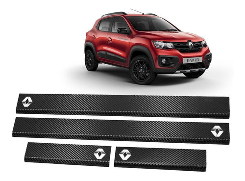 SSP Cubre Zocalo Simil Carbono P/ Renault Kwid Accesorio 0