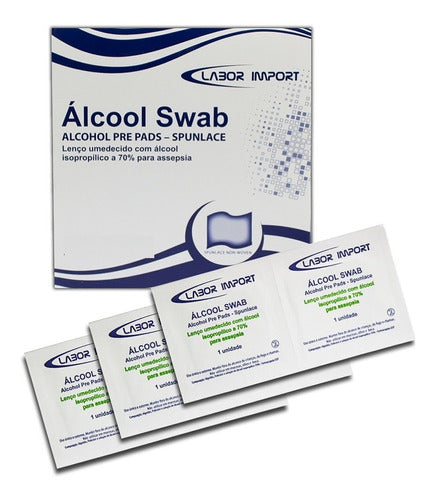 600uns Swab Lenço De Álcool Isopropílico 70% Assepsia 1