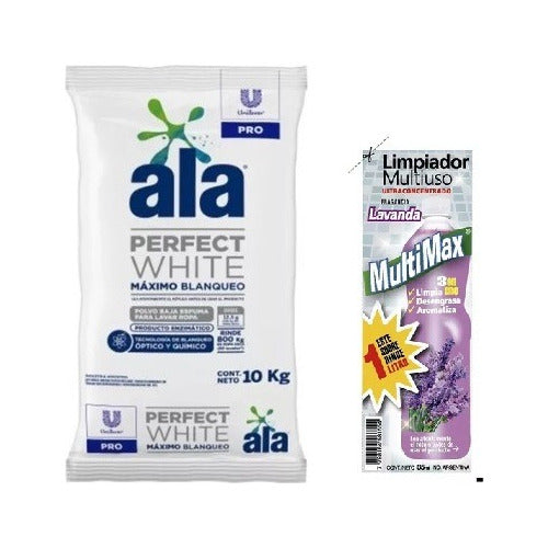 ALA Perfect White 10kg Powder Detergent + Multimax Gift 1