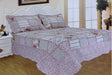King Size Patchwork Quilt Bedspread with Pillow Shams 10