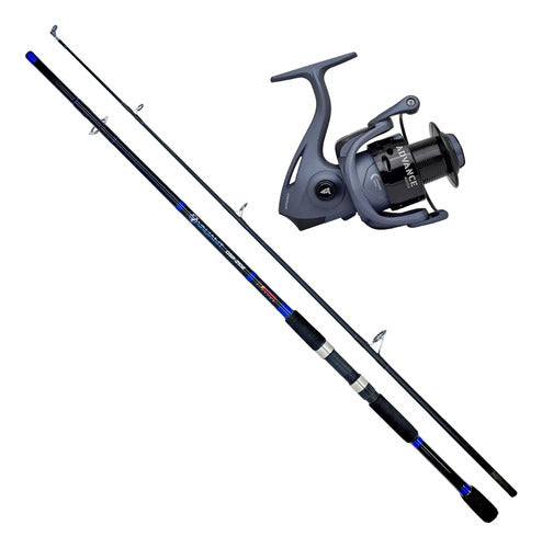 Caster Valiant Heavy Fishing Rod 200g + Caster Advance 6003 Reel 0