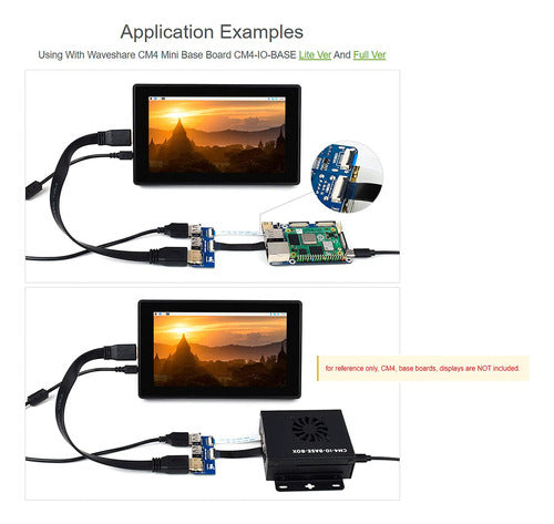 Waveshare Adaptador Hdmi Usb Cm4-io-base, Convertidor Usb 2. 1