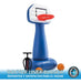 Aro Basquet Inflable Intex Con Pelotas + Inflador Grande 1