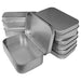 Hulless Rectangular Tins with Lid and Hinge - 6 Pack 95x58x21mm 0