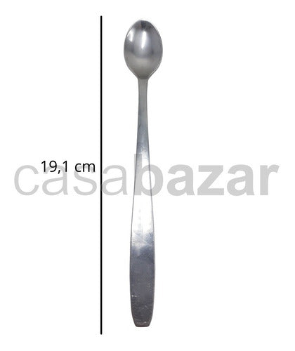 Set of 12 National Cosmos Stainless Steel Soda Spoons 1