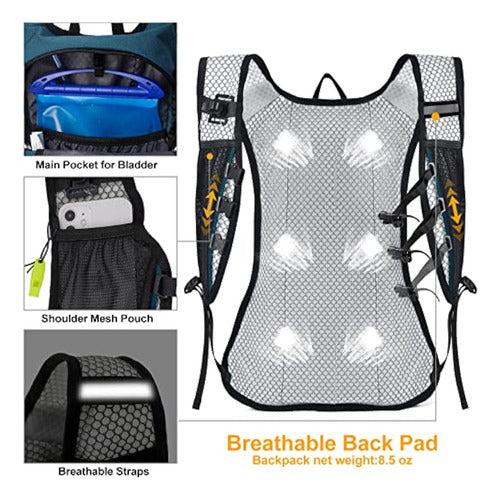 Lightweight Hydration Backpack, Running Backpack with 2L Water Bladder 2