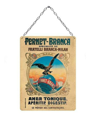 ALTACHAPA Rustic Metal Sign Fernet Branca 40x30 0