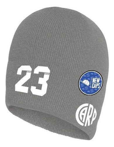 Newcaps Gorro De Lana Gris Carp N°23 River Plate Cod #022 New Caps 0