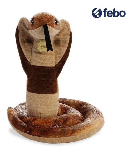 Peluche Aurora Cobra Realista Serpiente Juguete Febo 2