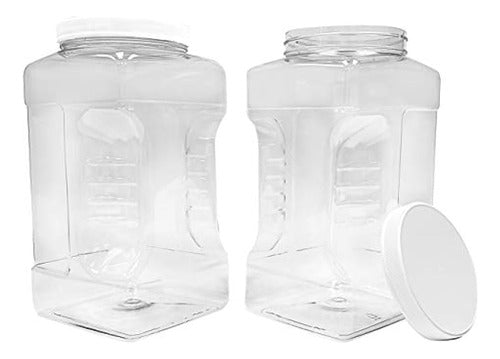 Ljdeals Plastic Storage Containers Transparent 1 Gallon 0