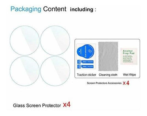 Suoman Tempered Glass Screen Protector for Samsung Galaxy Watch 4 - 4 Pack 6