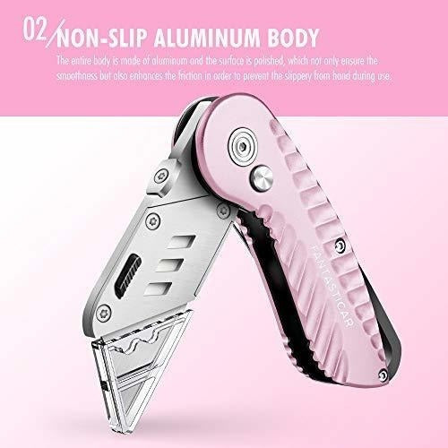 Cutter Trincheta Cuerpo Metalico Fantasticar - Pink 1