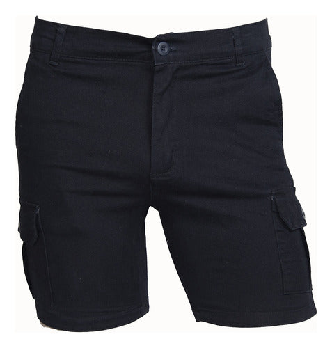 Vieja Scul Cargo Bermuda Shorts Black Reinforced 0